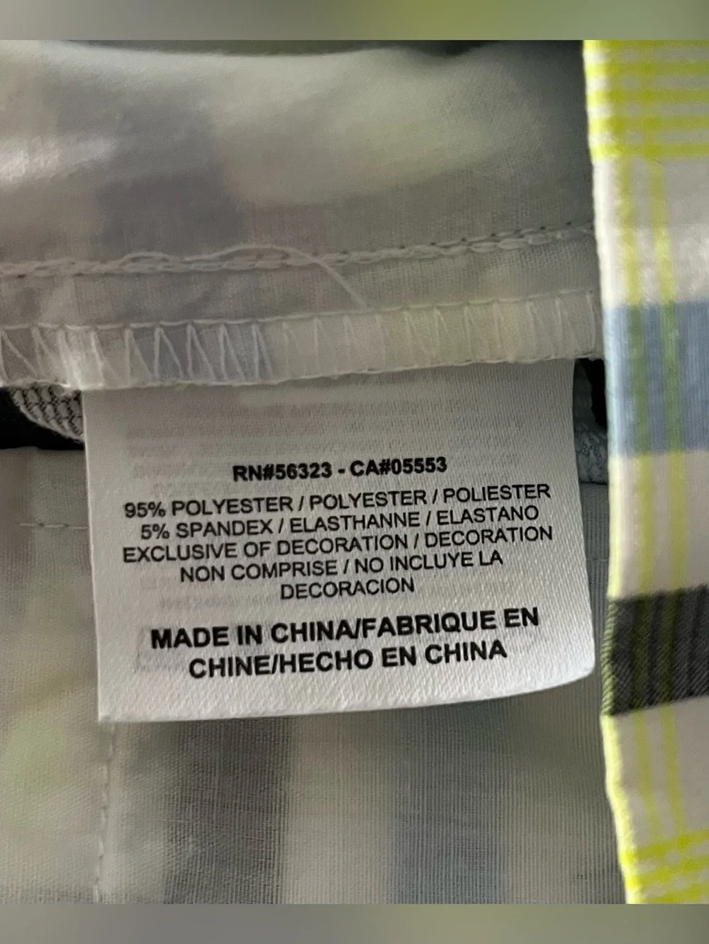 Nike Dri-Fit Plaid Golf Shorts in‎ Yellow, Blue & White Size 32